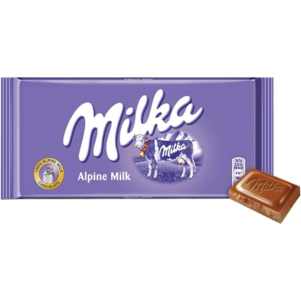 Milka Alpine Milk Chocolate 5 ×100g Delicious Tasty And Twisty Treat