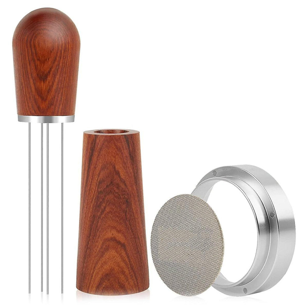51mm Espresso Wdt Tool, Dosing Funnel And Screen Set, Espresso Accessories Kit Barista Set, Coffee