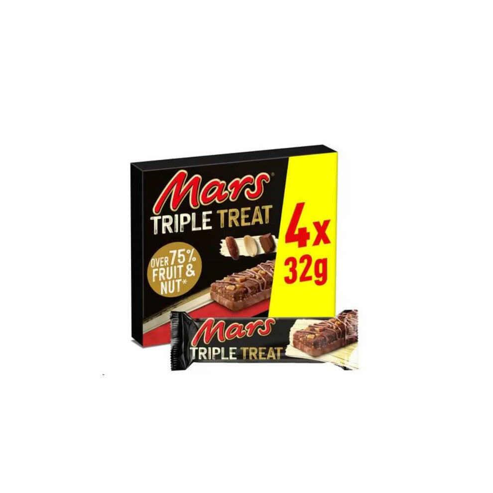 Mars Triple Treat Fruit Nut & Bars Multipack 4 X 32g(PACK OF 3)