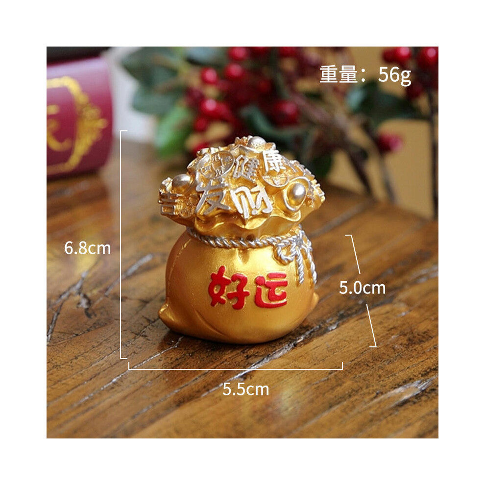 (Golden good luck bag) Creative Cute Bayang Cai Fulu Ping An Qianbags Small Swing Car Cake Cake Baking Decoration