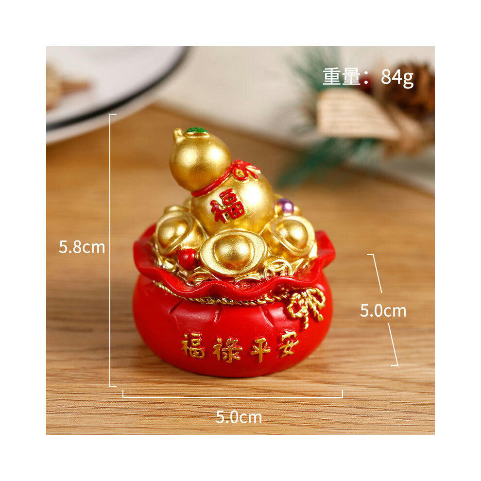 (Fubagbuka-Fulu Ping An) Creative Cute Bayang Cai Fulu Ping An Qianbags Small Swing Car Cake Cake Baking Decoration