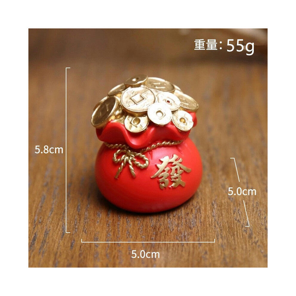 (Wealth bag) Creative Cute Bayang Cai Fulu Ping An Qianbags Small Swing Car Cake Cake Baking Decoration