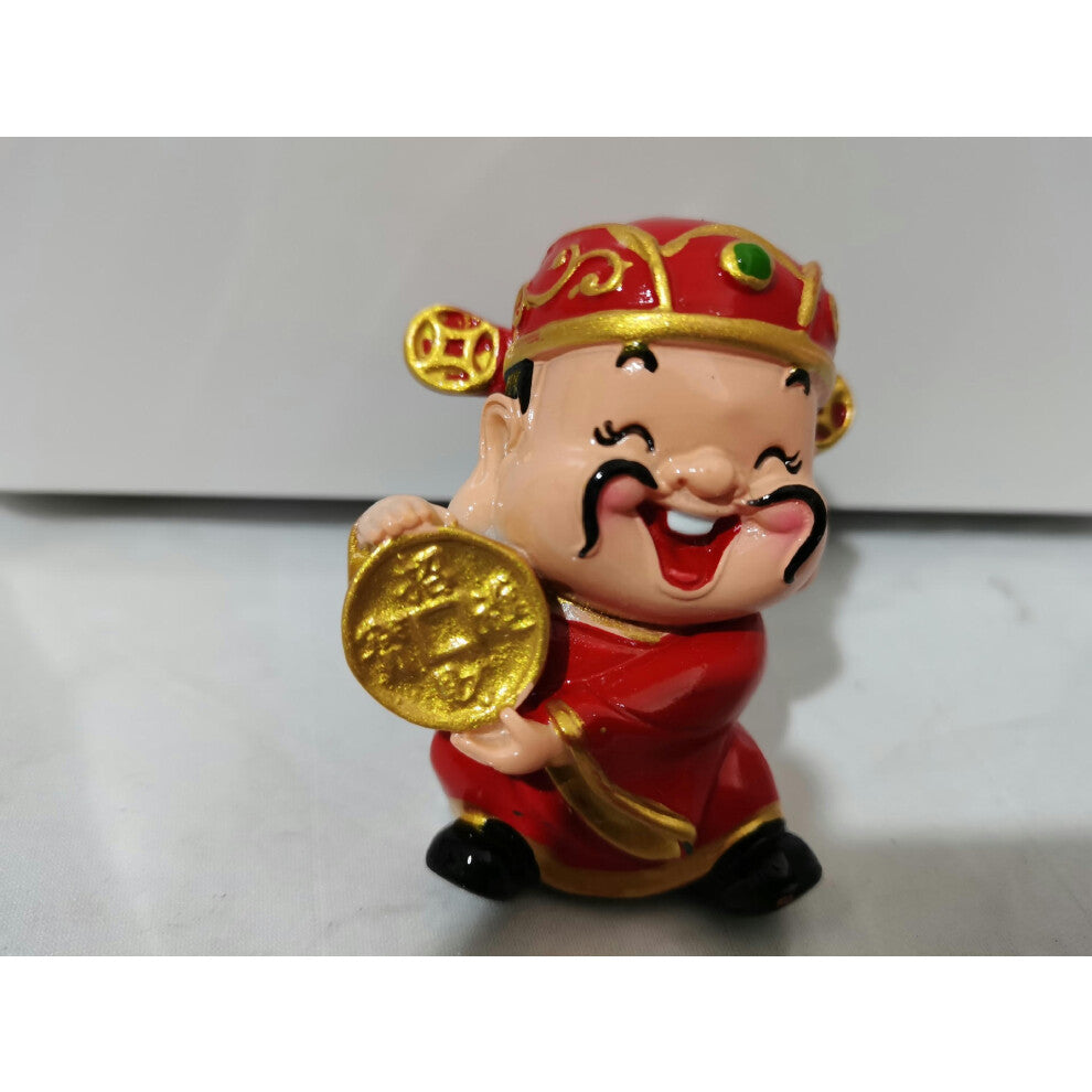 (Copper, 5*4.5*6cm) Q Version Of Caishen Grandpa Automobile Swing Cake Decoration Desktop Small Swing Packing Crafts And Speaker Factory Direct Confer