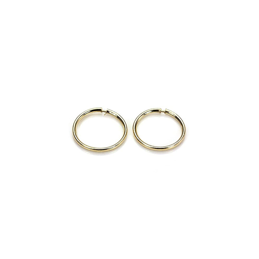 9ct Gold Lightweight Plain 10mm Hoop Sleeper Earring Hoops