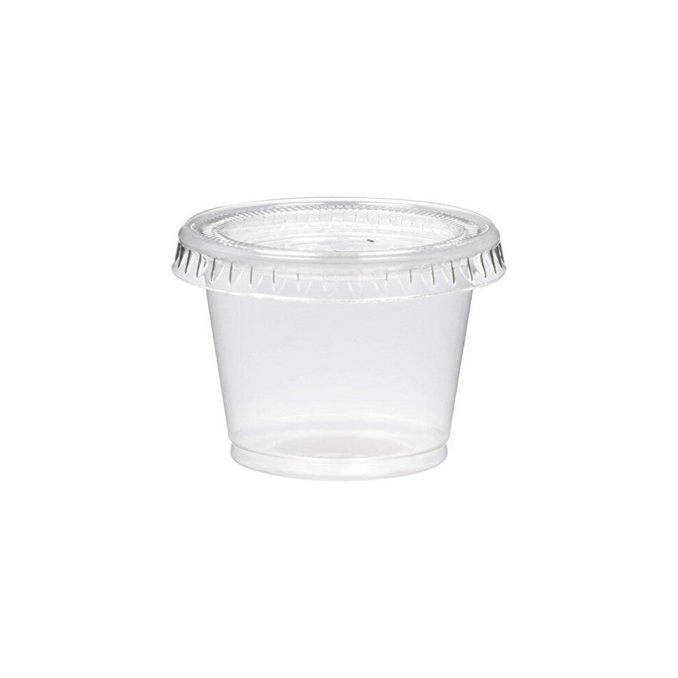 We Can Source It Ltd ? 1oz. Disposable Sauce and Chutney Containers with Leak Proof Lids ? Vodka Rum Jelly Shot & Dessert Cups with Lids ? For Party,