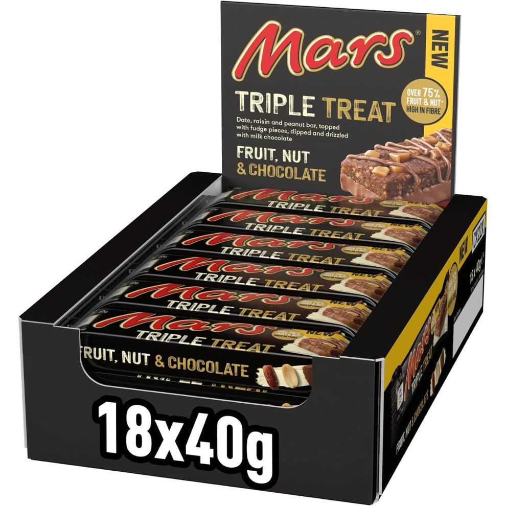 (Pack Of 3) Mars Triple Treat Fruit & Nut Chocolate Bar 40g
