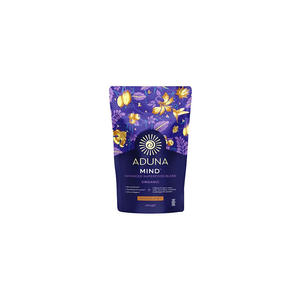 Advanced Superfood Mind Blend | 100% Organic Powder for Smoothies-Shakes & Yoghurt | 250g Resealable and Recyclable Pack