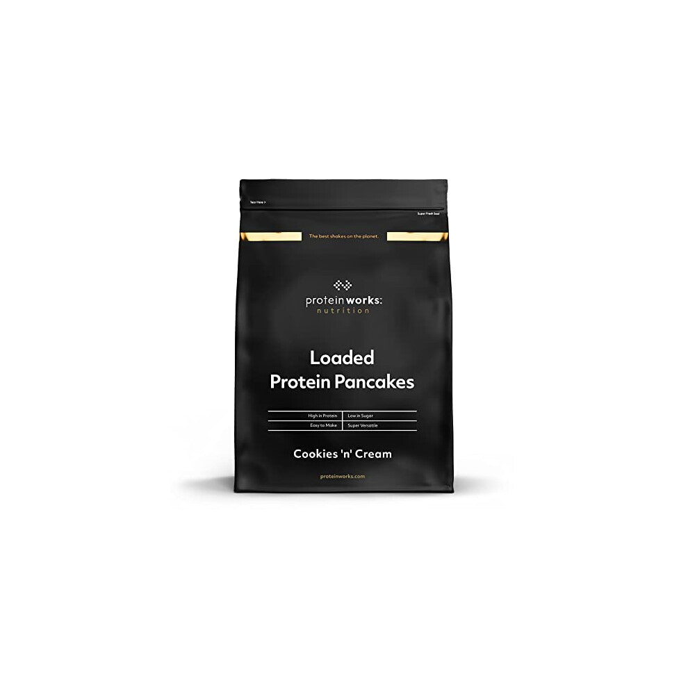- Loaded Protein Pancake Mix | Premium Pancake Mix | High Protein Pancakes | High Protein Breakfast | Low Sugar Snack | 8 Servings | Cookies 'n' Cream