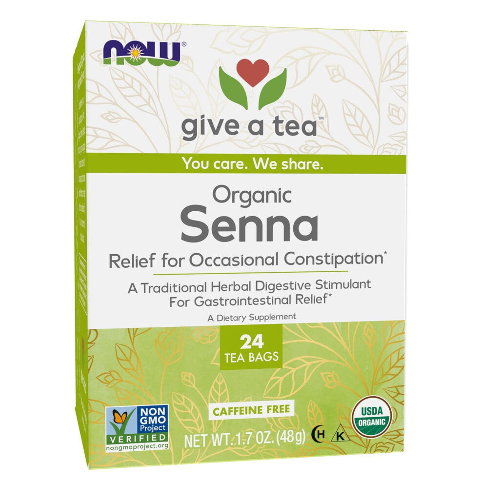Now Foods Senna Tea, Organic Relief for Occasional Constipation 24 Tea Bags