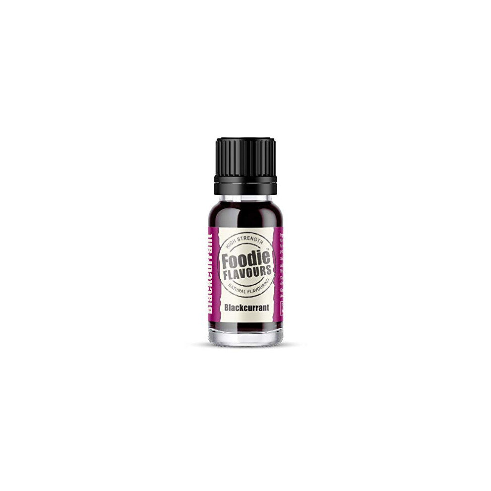 Foodie Flavours Natural Blackcurrant Flavouring, High Strength - 15ml