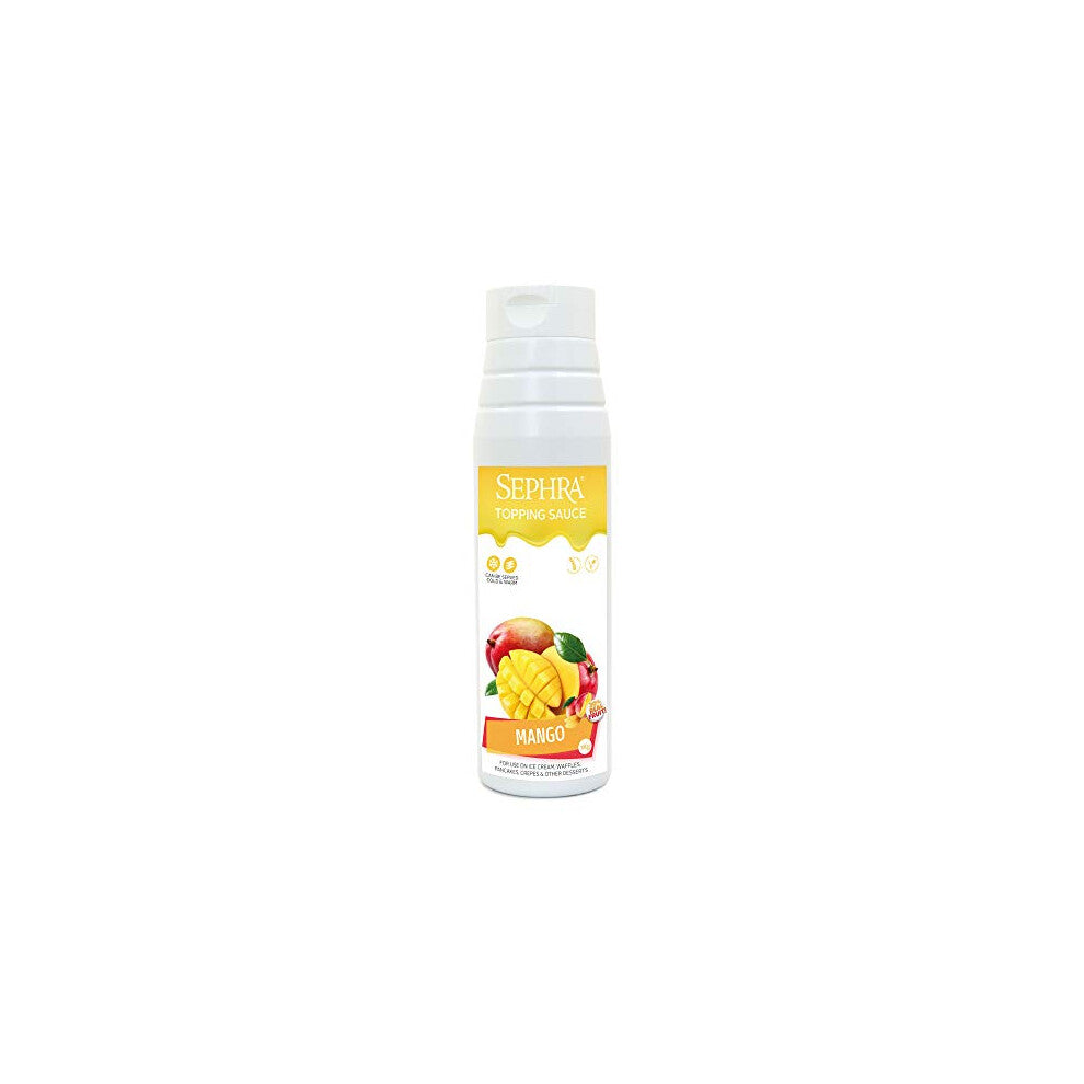 Sephra Mango Dessert Topping Sauce 1kg ? Convenient Squeezy Bottle ? Syrups for Ice Cream, Waffles, Pancakes, Crepes, Milkshakes, Smoothies, Sorbets,