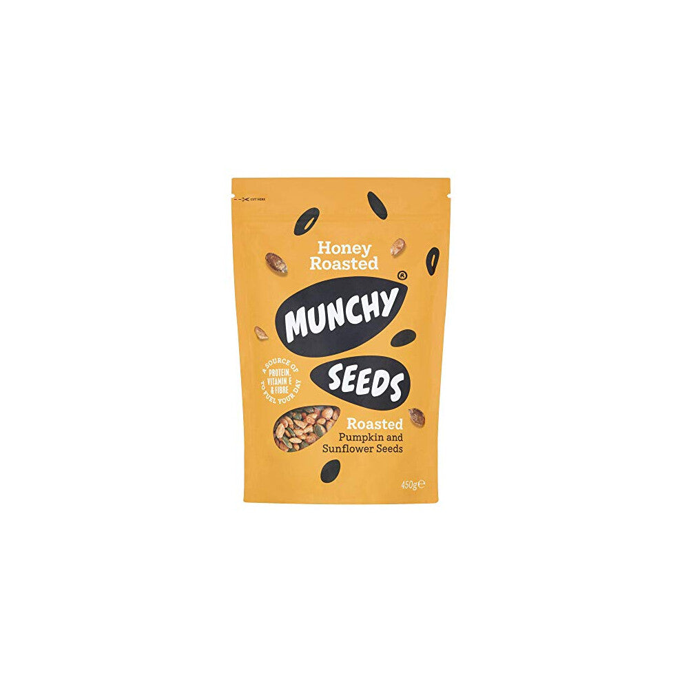 MUNCHY SEEDS - Honey Roasted, Sweet Mix of Sunflower & Pumpkin Seed, Protein Snack, Source of Fibre & Vitamin E, Gluten & Wheat-Free, for Kids &