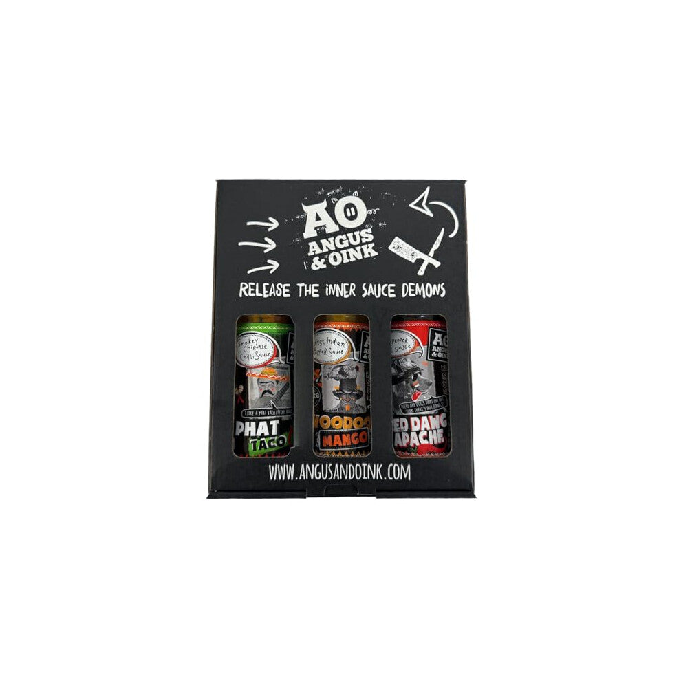 | Hot Sauce Gift Set | 1 x Hot Apache Red Dawg 1 x Voodoo Mango 1 x Phat Taco Chipotle | Classic Hot Sauce Collection | Set of 3