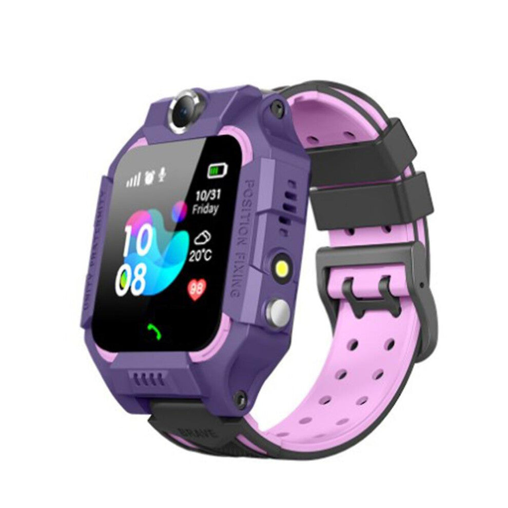 (purple) Smart Sport Watch Watch Kids Gps Wifi Voice Call Sos Waterproof Child Smartwatch