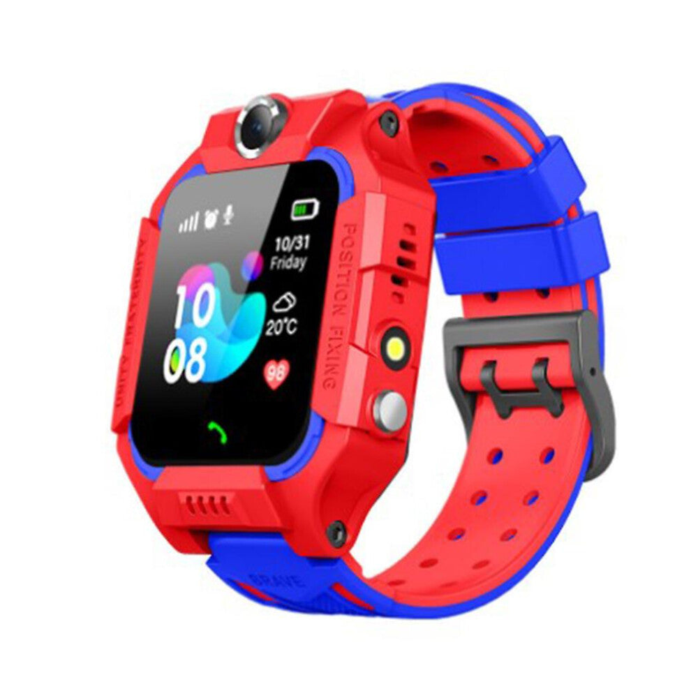 (red) Smart Sport Watch Watch Kids Gps Wifi Voice Call Sos Waterproof Child Smartwatch