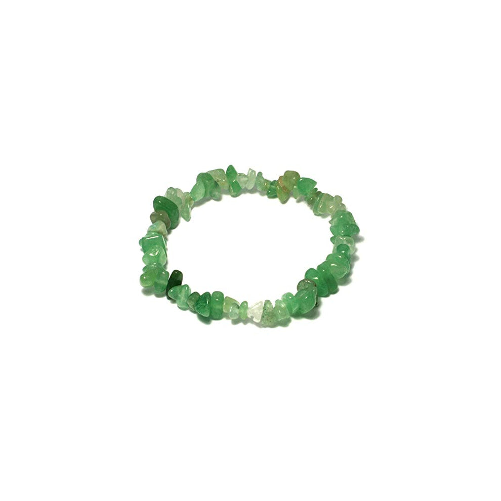 CrystalAge Green Aventurine Gemstone Chip Bracelet