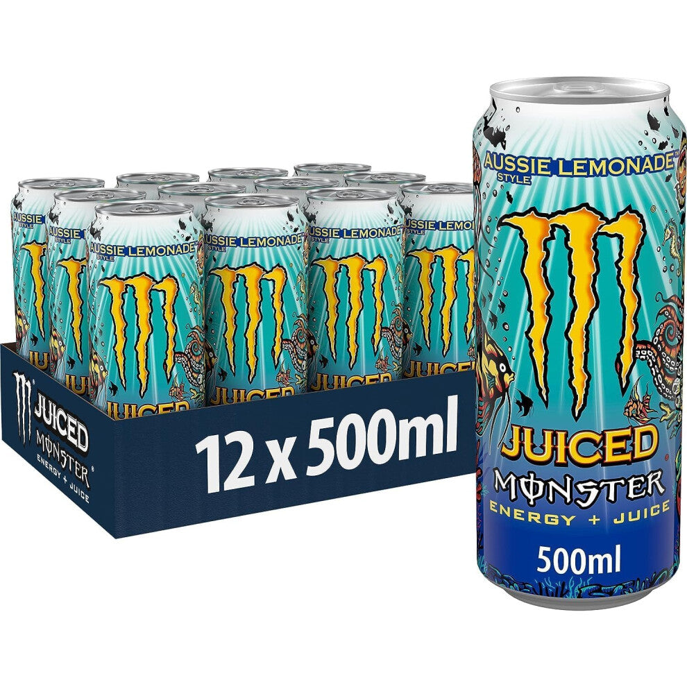(Pack Of 12) Monster Energy Juiced Aussie Style Lemonade 500ml