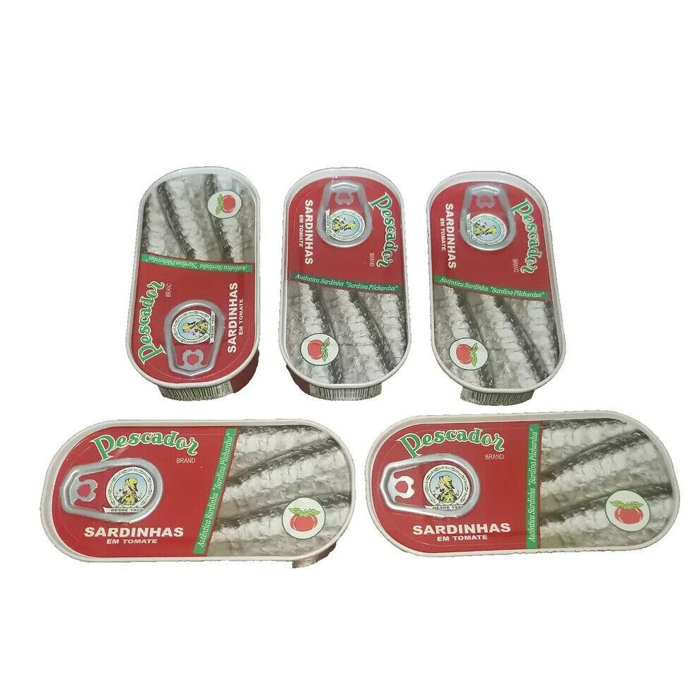 5 Cans Portuguese Sardines in Tomato Sauce 5 x 56g Rich Calcium