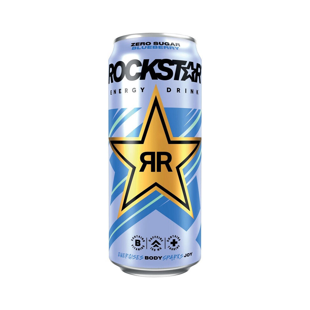 (Pack of 6) Rockstar Blueberry Energy Drink 500ml Cans