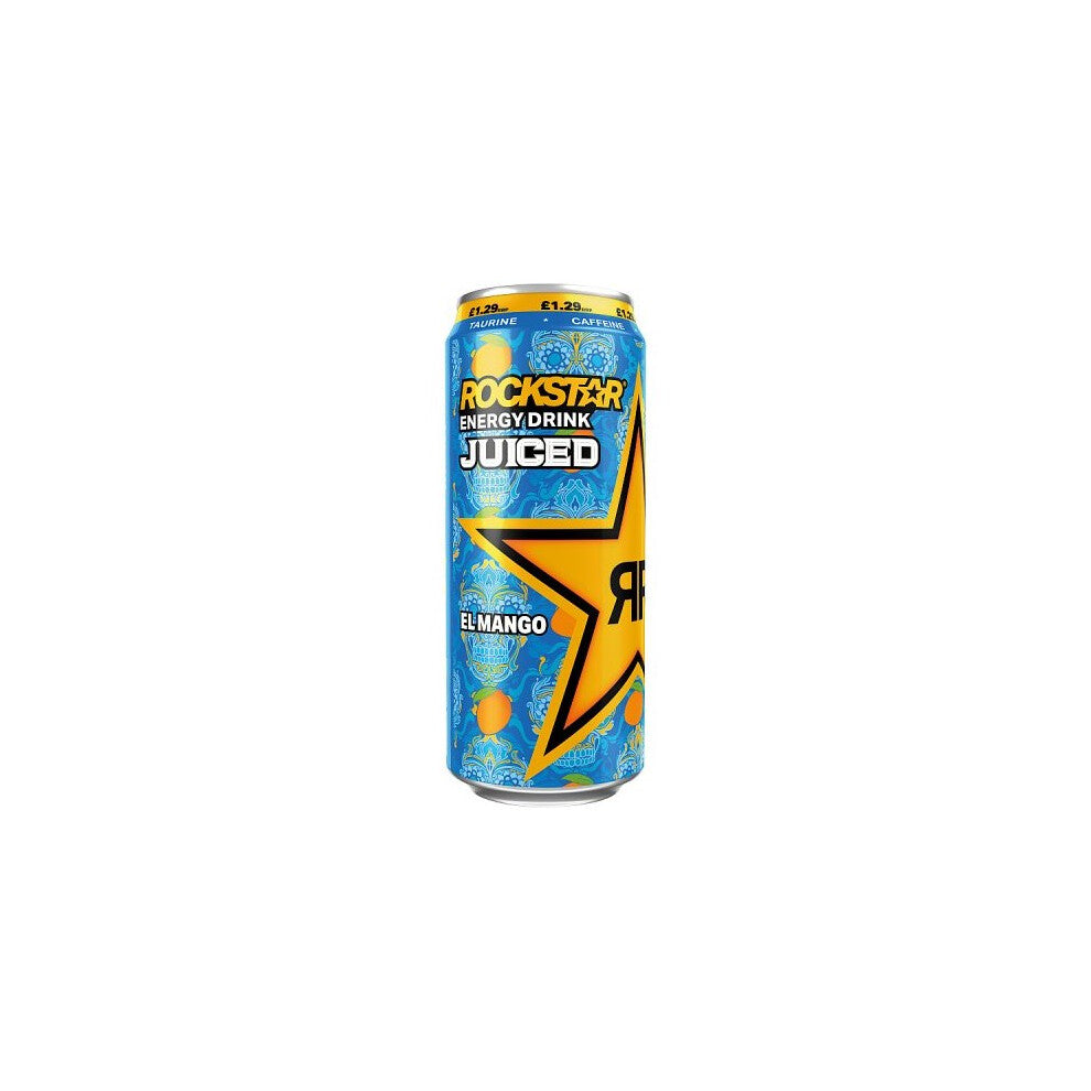 (Pack of 12) Rockstar Juiced El mango 500ml Energy Drink Can