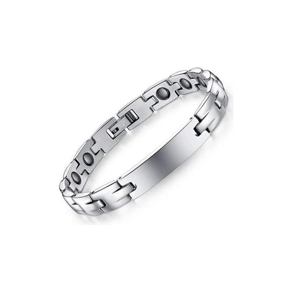 Magnetic Tungsten Steel Therapy Arthritis Migraine Relief Bracelet Stainless Steel Cross Link Bracelet for Men Women