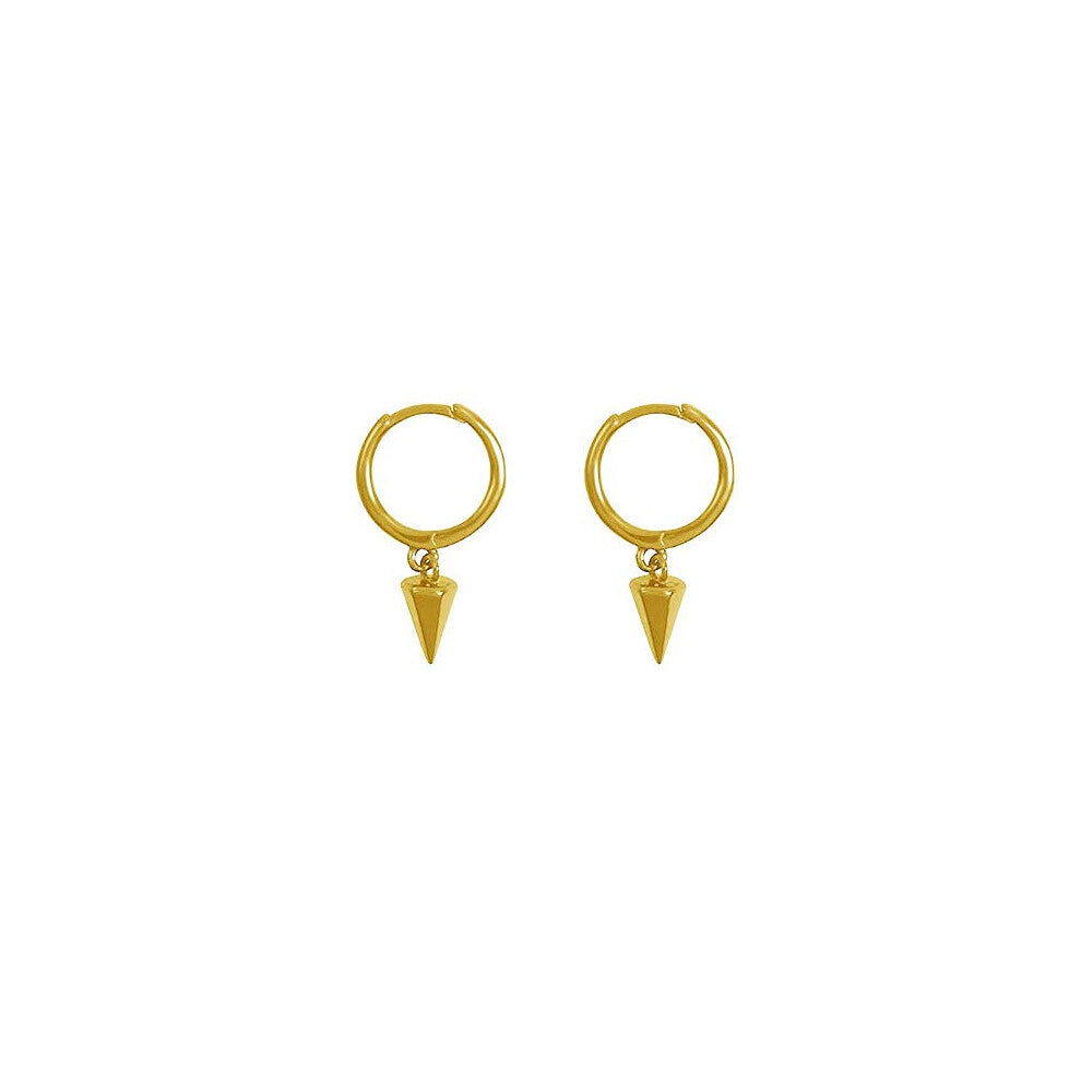 Tiny Punk Spike Dangle Drop Hoop Earrings for Women Teen Girls Men Sterling Silver Charms Hoops Cuff Cartilage Stud Tragus Helix Wrap Geometric