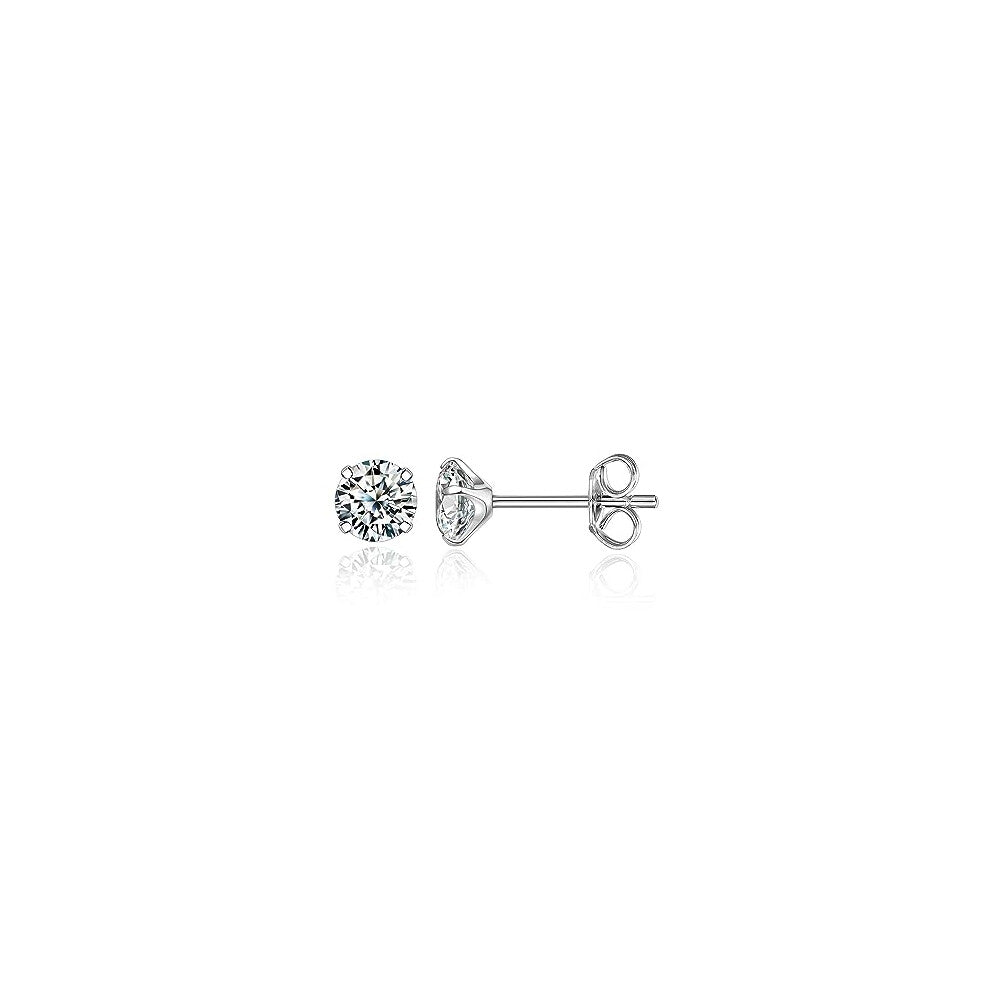 limerencia Titanium Earrings Studs, G23 Implant Grade Hypoallergenic Earrings for Sensitive Ears(6mm, Butterfly Buckle)
