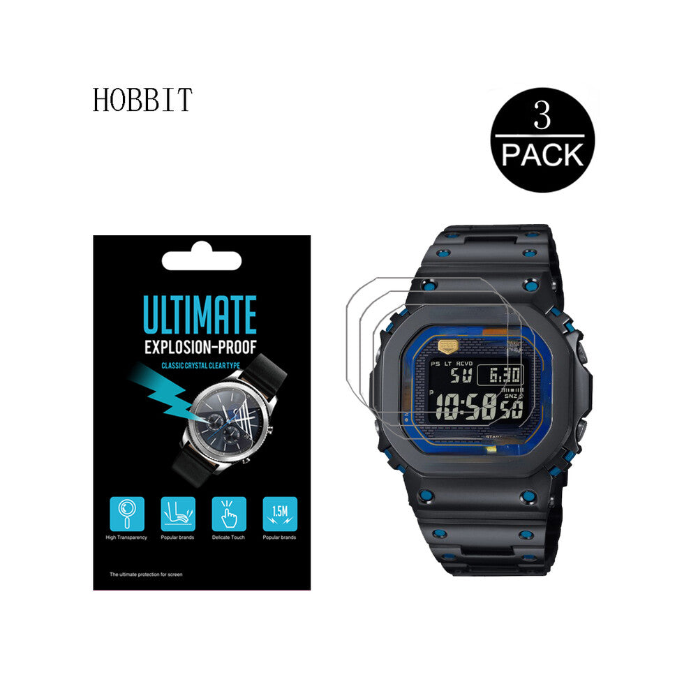 (GW-B5600SL) 3Pcs Screen Protector Film For Casio G-shock MRG-B5000BA GMW-B5000TVB DW-5600NN G-5600E PET Watch Protective Film Not Glass  Screen Prote