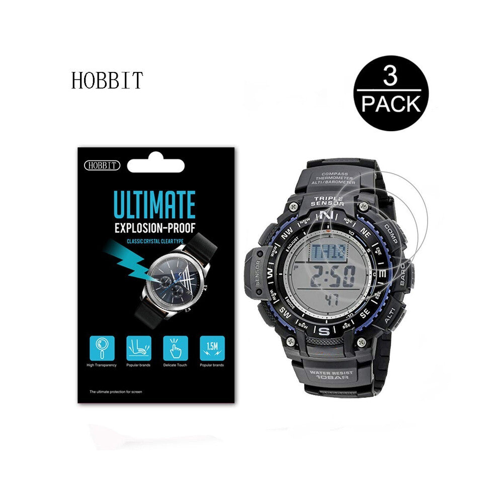 (SGW-300) 3Pack 5H Nano Explosion-proof Screen Protector For Casio SGW-1000 SGW-450H SGW100 SGW-300 300H 500H 600H Men's Watch Screen Film  Screen Pro