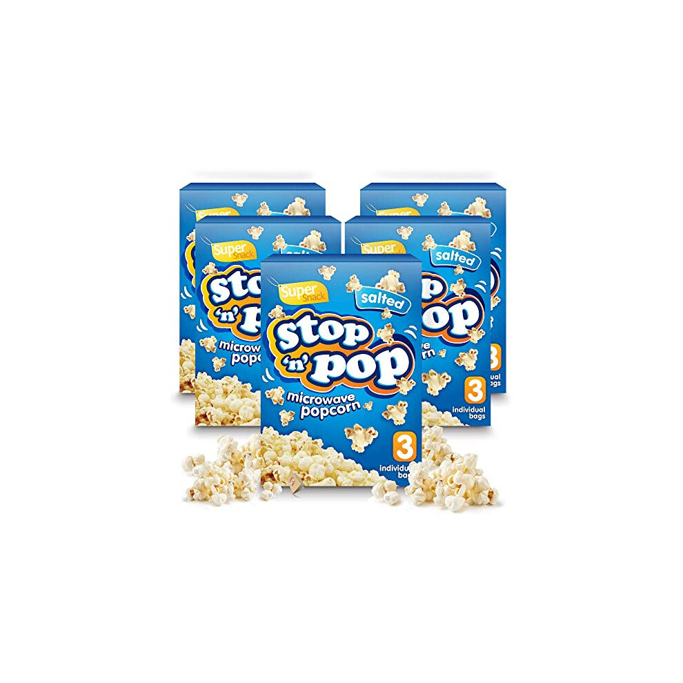 12pk x 85g SOL Stop 'n' Pop Microwave Popcorn | Salted Popcorn Flavour | Popping Pop Corn Kernels for The Family | Flavoured Popcorn Kernels Popcorn