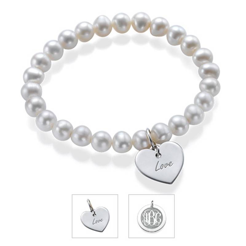 Pearl Bracelet with Charm