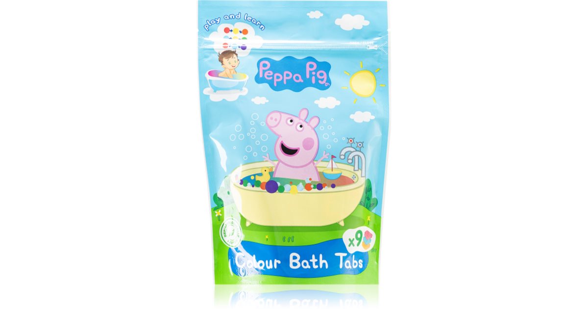 Peppa Pig Farve Bath Farvede Bath Fizzy Tabletter 9x16g