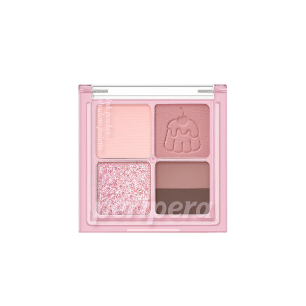 peripera - Ink Pocket Shadow Palette (Soda Cafe Version) - 1.6g x 3, 1.3g x 1 - 06 Signature is Mute
