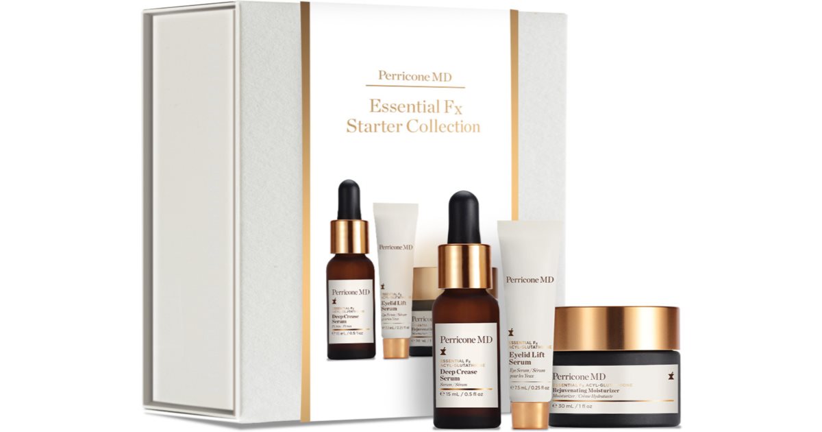 Perricone MD Essential Fx Acyl-Glutation Starter Set Presentset mot ålderstecken Lifting Eye Serum 7,5ml + Anti-Rynkle Moisturizer 30ml Hydrating Seru