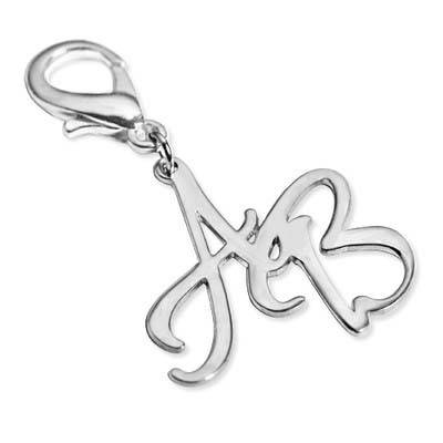 Silver Handbag-Purse Personalised Initial Charm