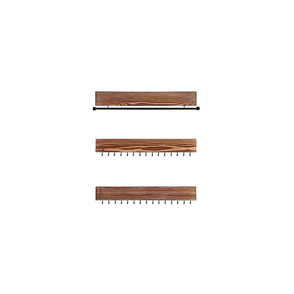 Rustic Wall-Mounted Jewellery Holders - Set of 3