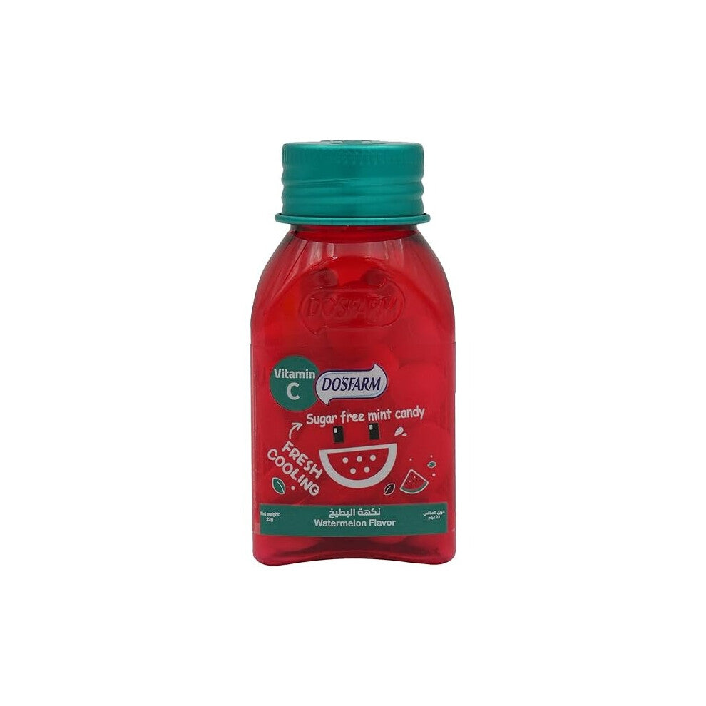 Dosfarm Watermelon Sugar-Free Mint Candy 1's - Refreshing Flavor and Calorie-Free Treat