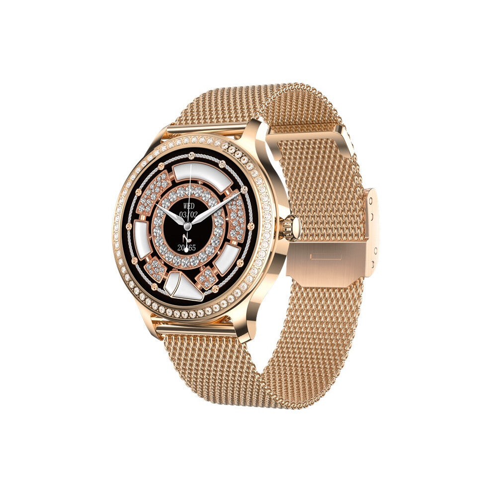 Chronus Smart Watch with Phone Function Diamond, Fitness Watch Tracker 1.28 Inch HD Display, Watch Fitness Tracker IP68 Waterproof-Blood Oxygen-Heart