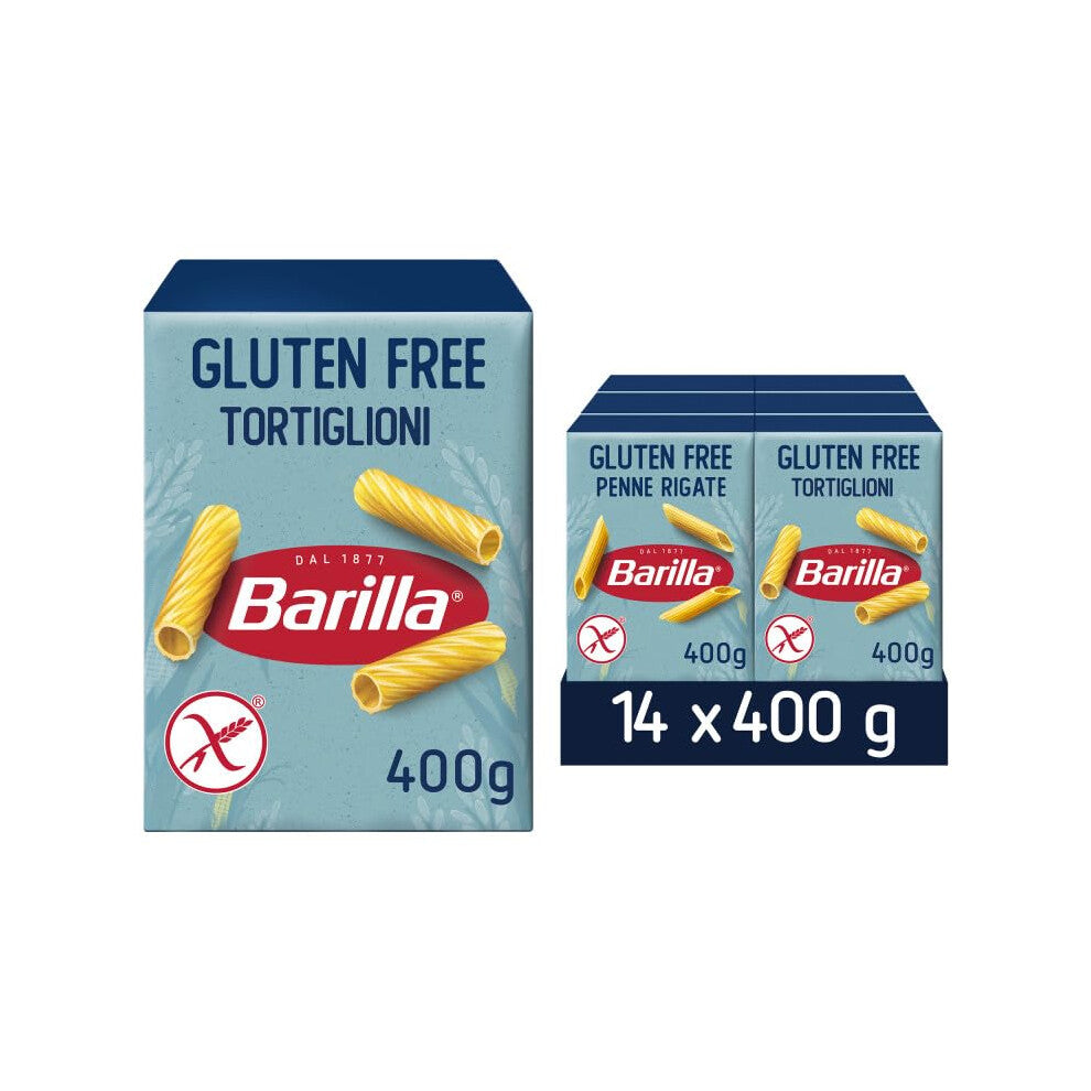 Barilla Pasta Gluten Free Tortiglioni, Pack of 14 x 400g