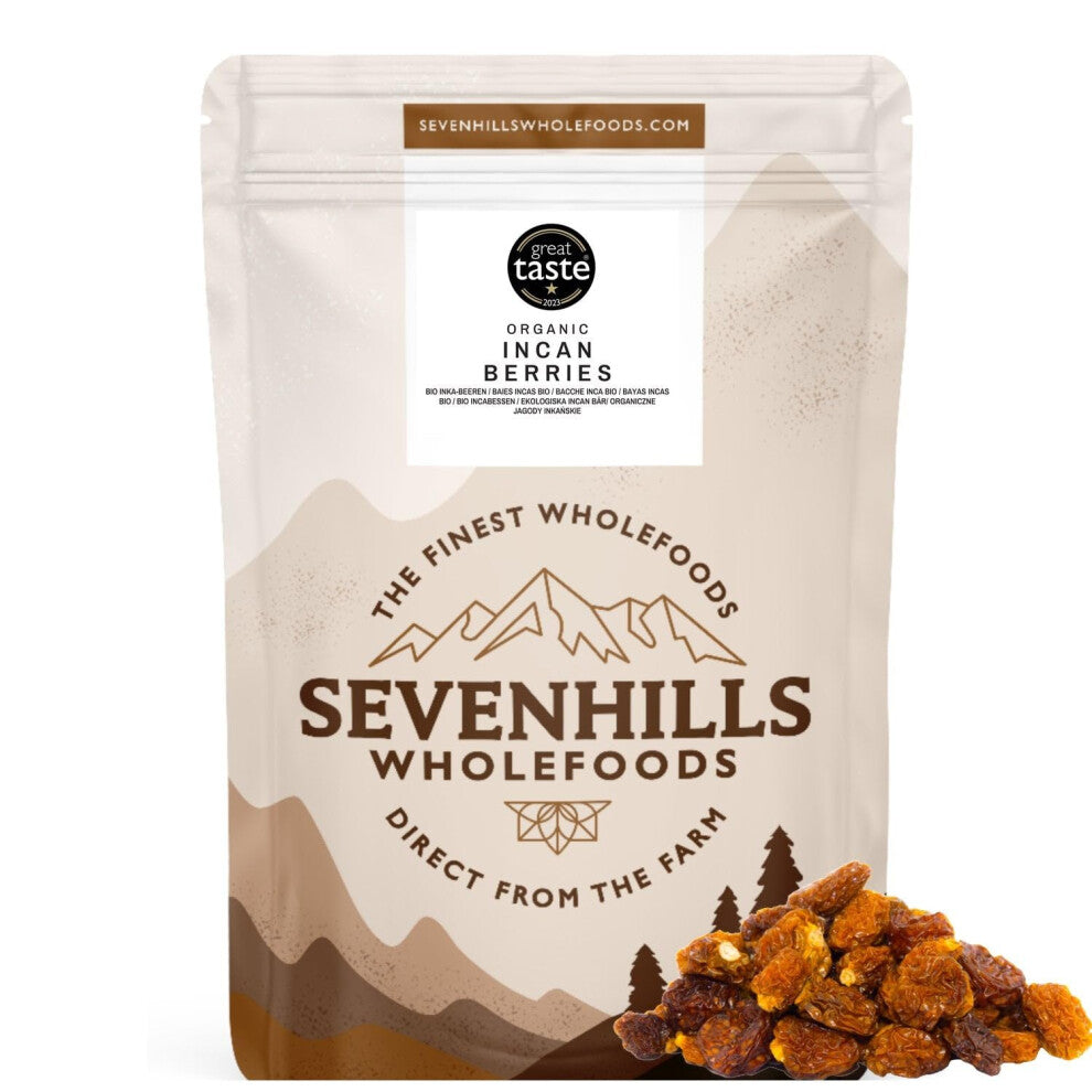 Sevenhills Organic Incan-Golden Berries 1kg - 7hincber3 - 100% Pure, GMO-Free, Vegan, Certified Organic Superfood Snack