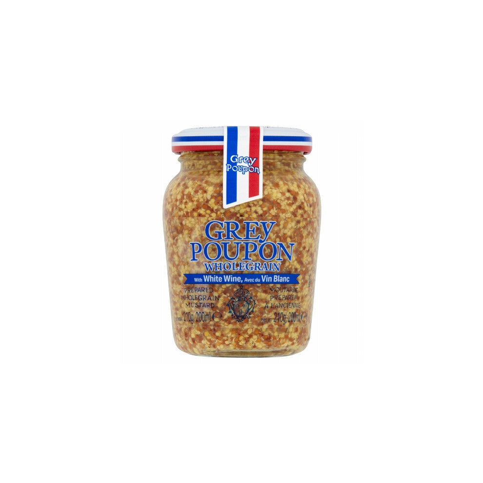 GREY POUPON Wholegrain Mustard 210g (Pack of 6)
