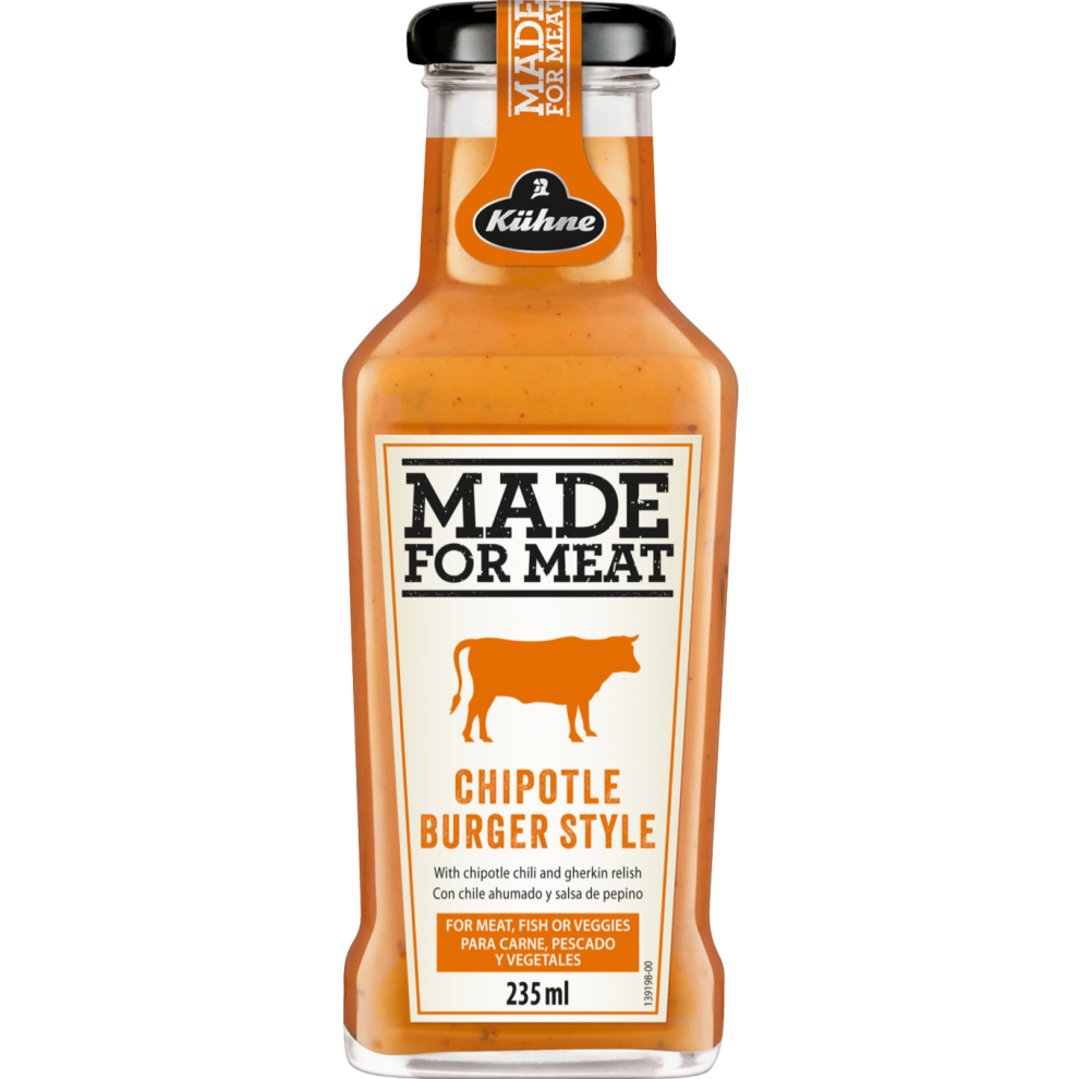 KUHNE Made for Meat - Chipotle Burger Style Sauce 235ml (Pack of 8)