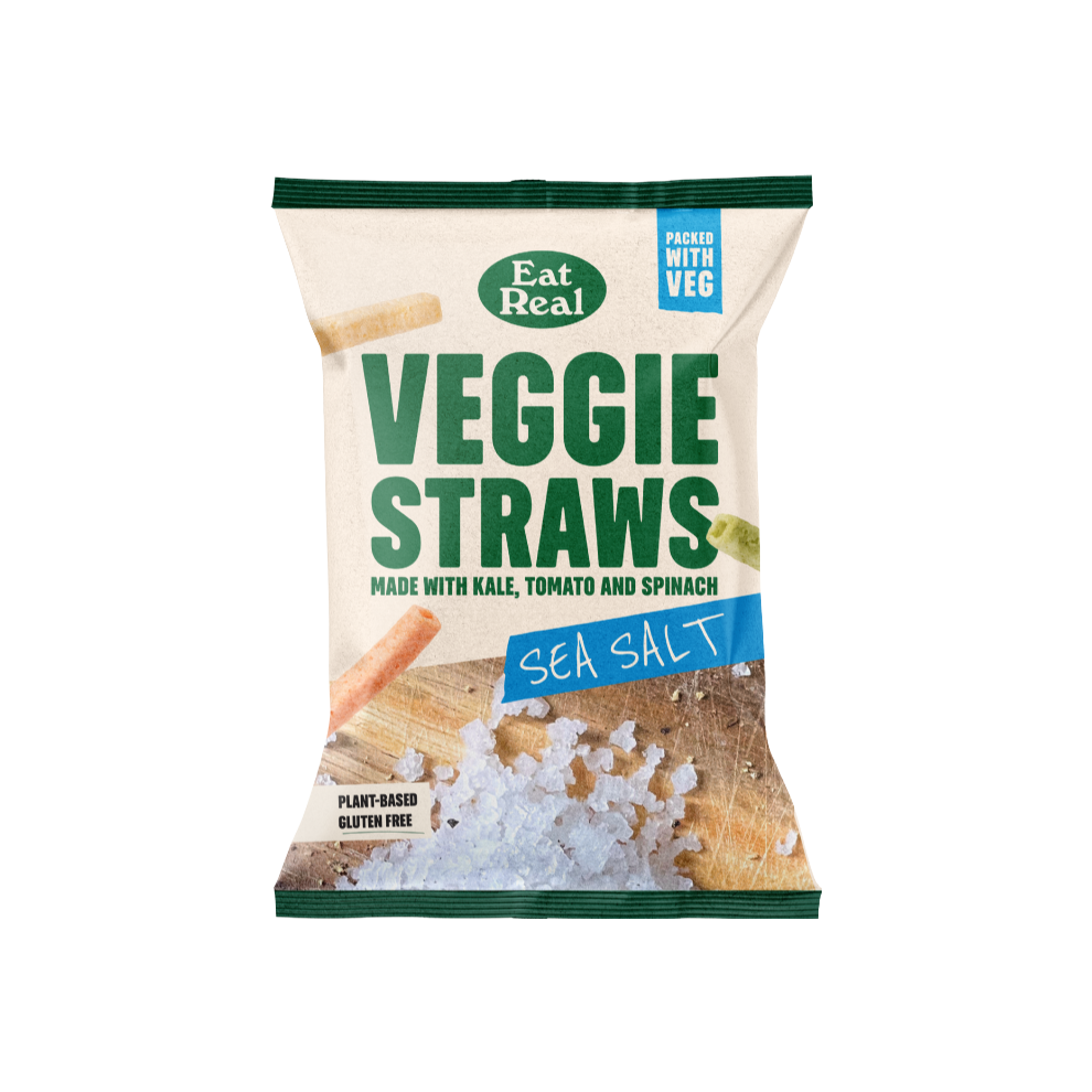 EAT REAL Veggie Straws - Sea Salt 110g (Pack of 10)