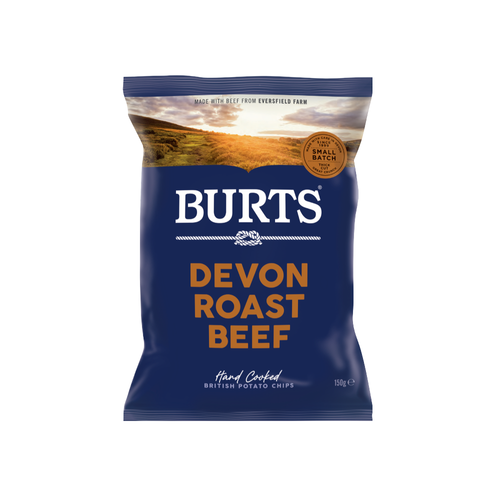 BURTS Potato Chips - Devon Roast Beef 150g (Pack of 10)