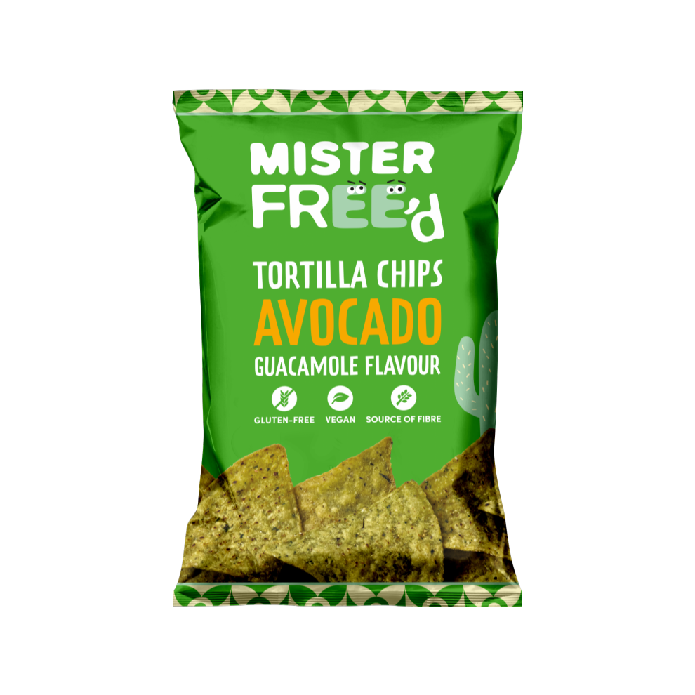 MISTER FREE'D Tortilla Chips - Avocado Guacamole Flavour135g (Pack of 12)