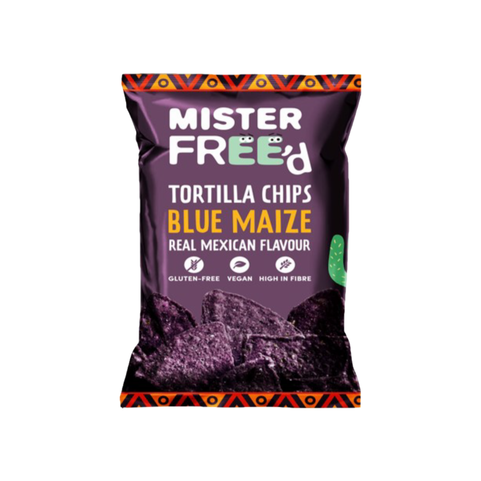MISTER FREE'D Tortilla Chips - Blue Maize Flavour 135g (Pack of 12)