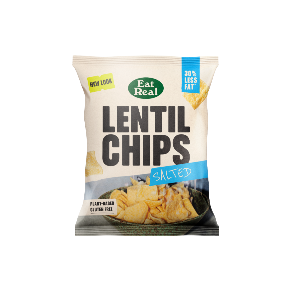 EAT REAL Lentil Chips - Salted 40g (Pack of 18)