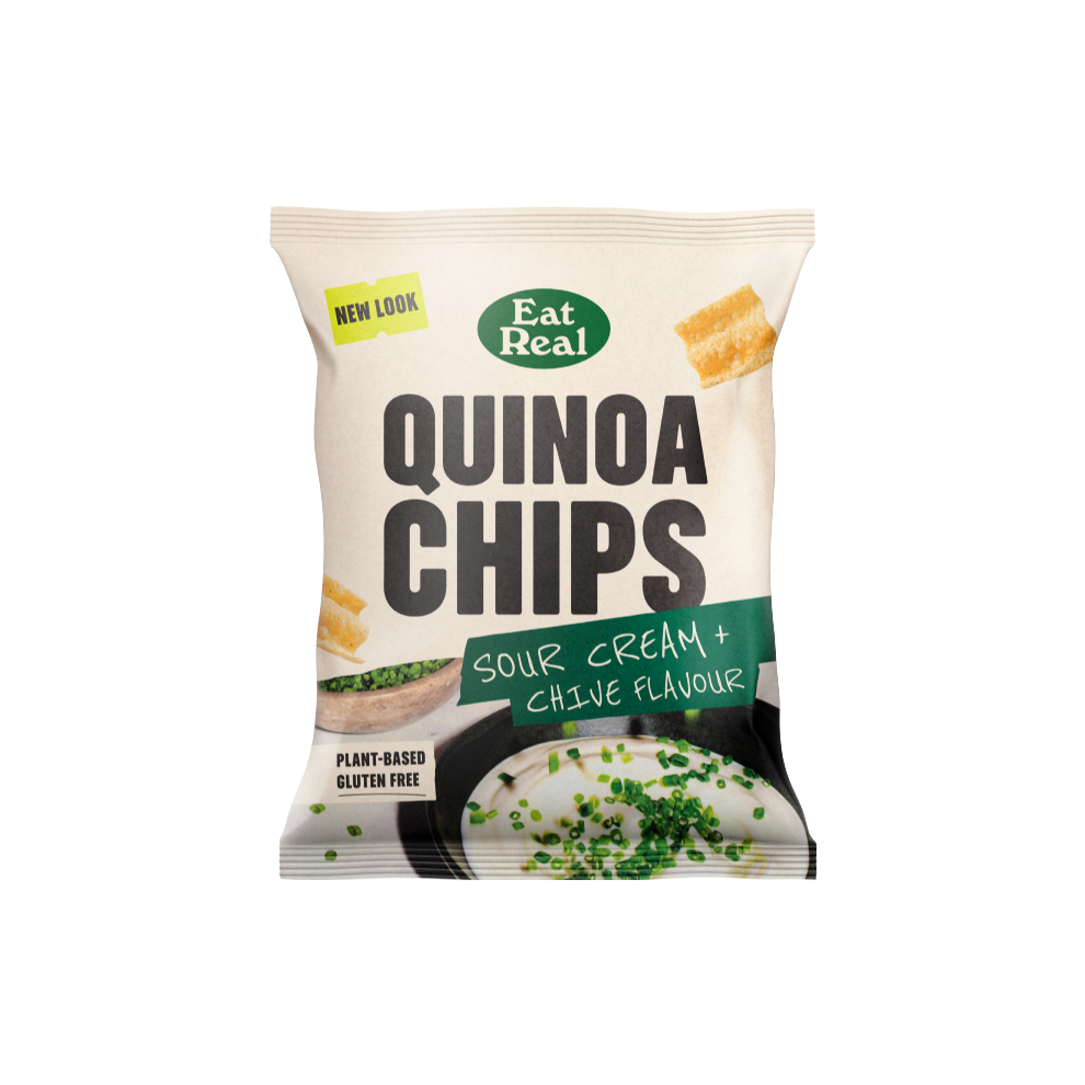 EAT REAL Quinoa Chips - Sour Cream & Chive 40g (Pack of 18)