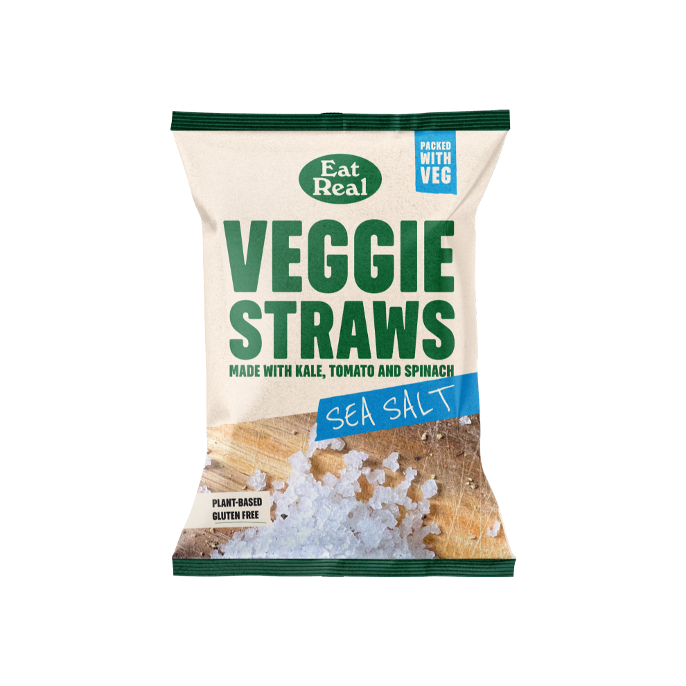 EAT REAL Veggie Straws - Sea Salt 45g (Pack of 18)