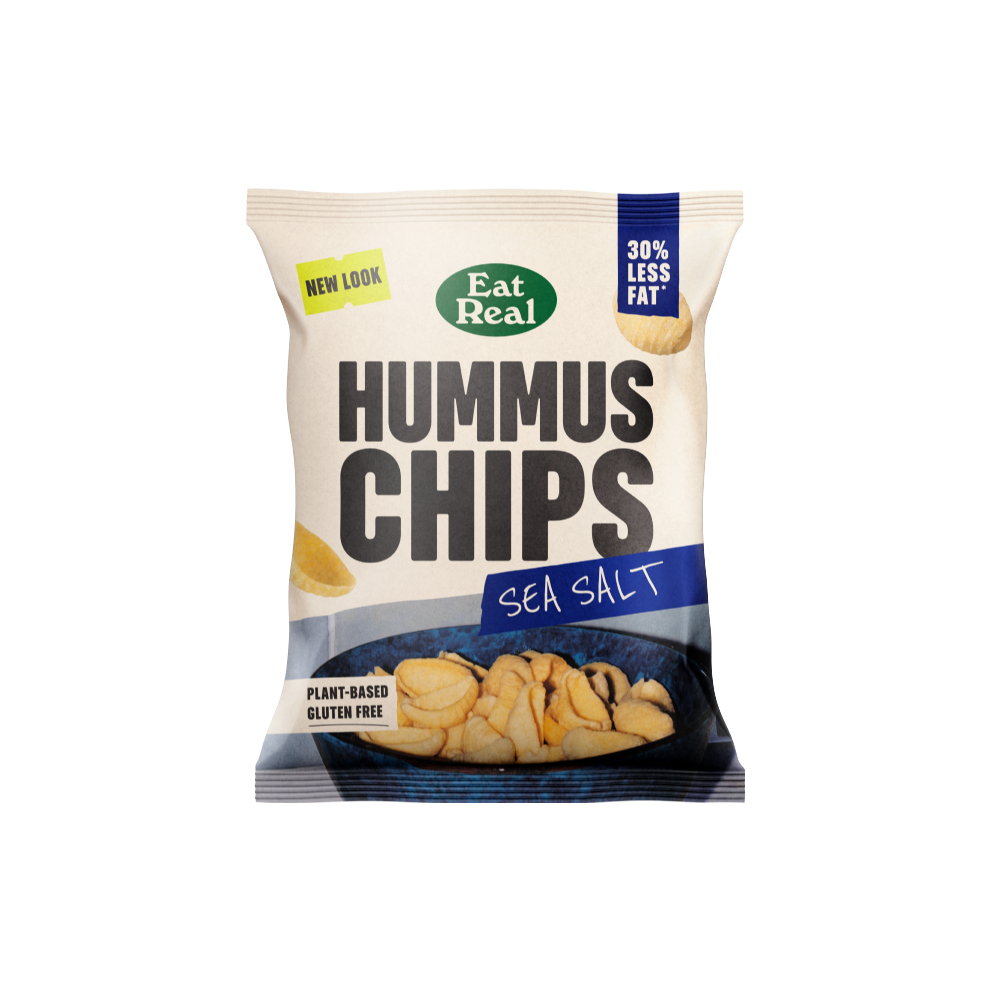EAT REAL Hummus Chips - Sea Salt 45g (Pack of 18)
